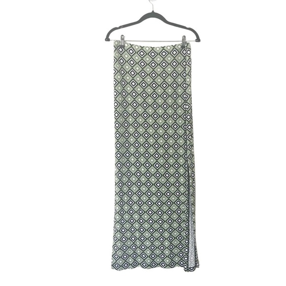 MICHAEL MICHAEL KORS Geometric Maxi Skirt Green Medium - Picture 2 of 3